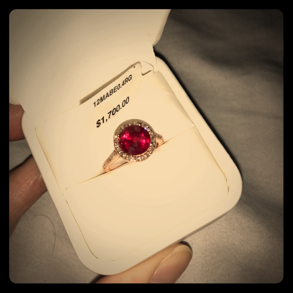 Rose gold Ruby ring